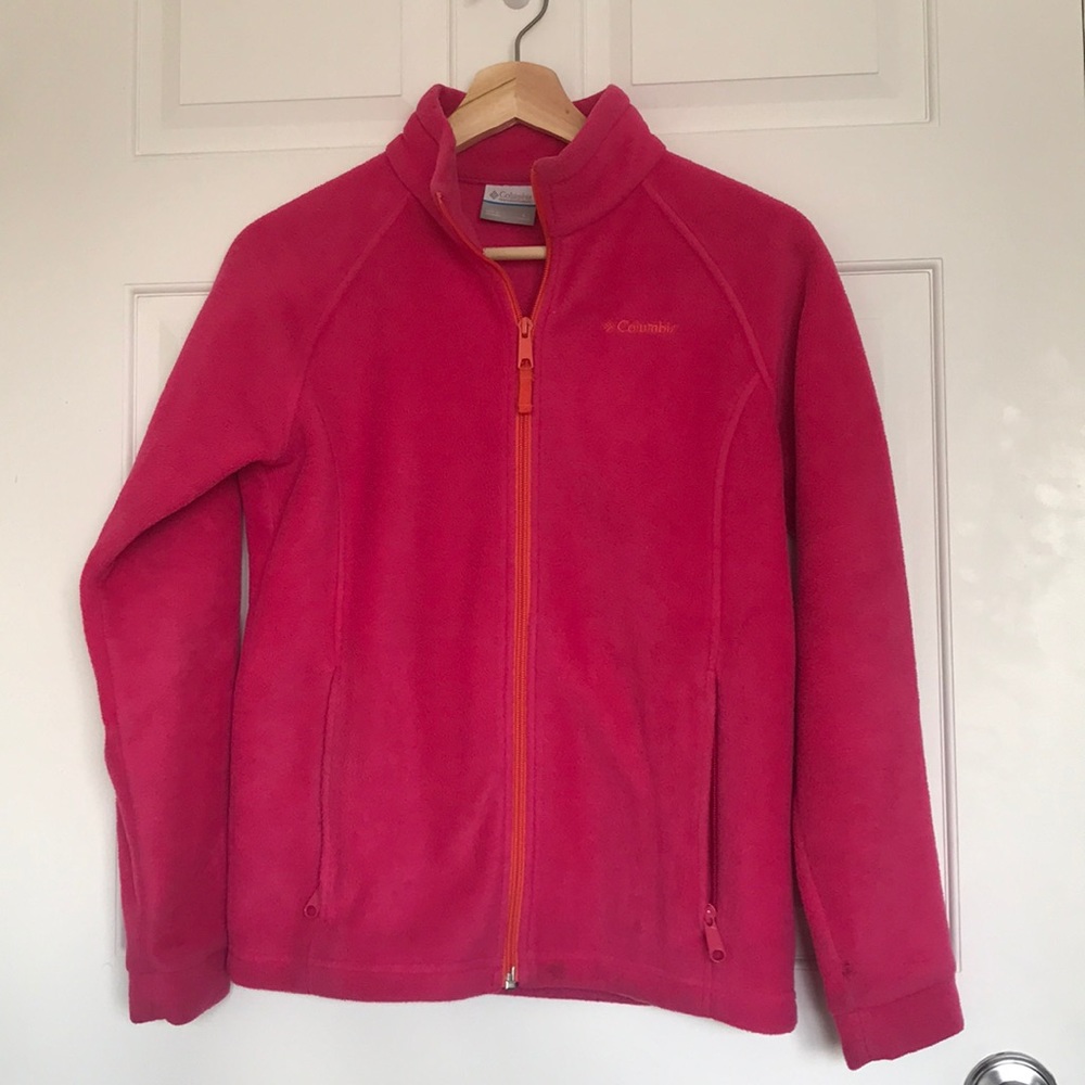 Columbia pink fleece jacket